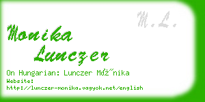 monika lunczer business card